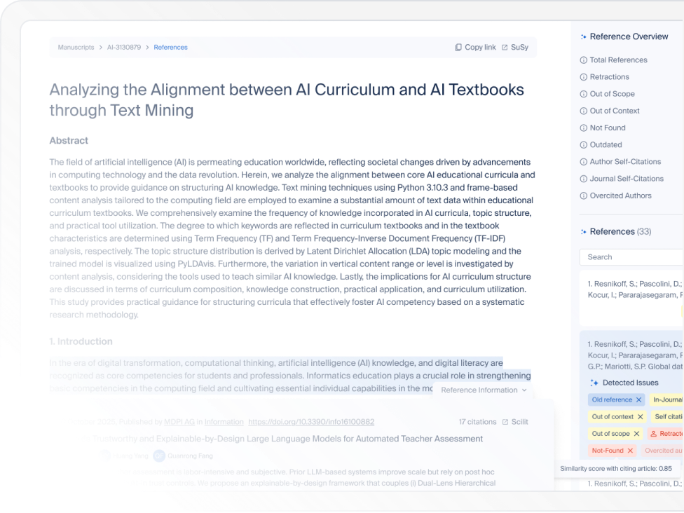 Ethicality AI-powered flagging interface
